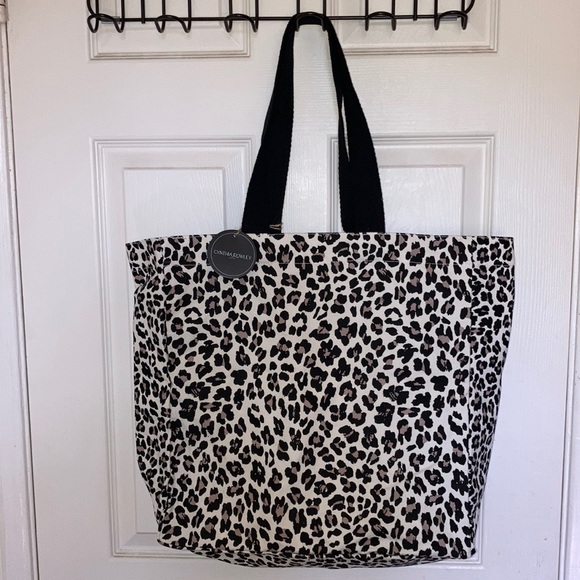 NWT Cynthia Rowley Leopard Print Canvas Bag - Picture 1 of 4